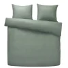 Leen Bakker Dekbedovertrek Jorrit effen - groen - 200x200/220 cm Hot