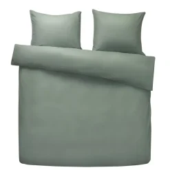 Leen Bakker Dekbedovertrek Jorrit effen - groen - 200x200/220 cm Hot