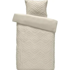 Leen Bakker Dekbedovertrek Juliette tufted - zand - 140x220 cm Discount
