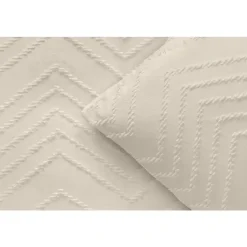 Leen Bakker Dekbedovertrek Juliette tufted - zand - 140x220 cm Discount