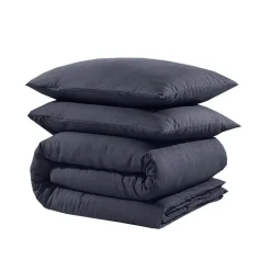 Sleeptime Dekbedovertrek Leaves 200x200 – Fluweelzacht Uni Design – Antraciet Outlet