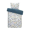 Leen Bakker Dekbedovertrek Liv - wit/blauw - 140x200 cm