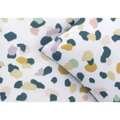 Leen Bakker Dekbedovertrek Liv - wit/blauw - 140x200 cm