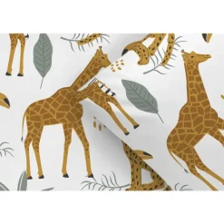 Leen Bakker Dekbedovertrek Loet - wit/oranje - 140x200/220 cm