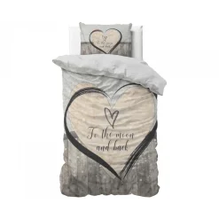 Sleeptime Dekbedovertrek Love to the Moon 140x220 – Zacht & Ademend – Incl. Kussensloop Hot