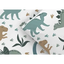 Leen Bakker Dekbedovertrek Luut - wit/groen - 140x200/220 cm Hot