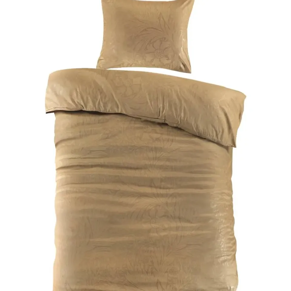 Leen Bakker Dekbedovertrek Mason - oker - 140x220 cm Discount