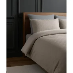 Sleeptime Dekbedovertrek Milano 140x200 – Fluweelzacht Uni Design – Taupe Best