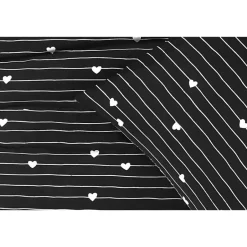 Leen Bakker Dekbedovertrek Milou - zwart/wit - 140x220 cm