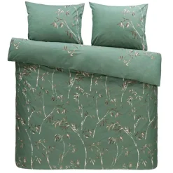 Leen Bakker Dekbedovertrek Muriel - groen - 240x200/220 cm Clearance