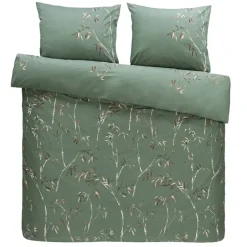 Leen Bakker Dekbedovertrek Muriel - groen - 200x200/220 cm Clearance