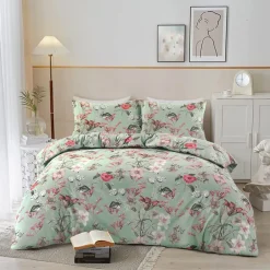 Leen Bakker Dekbedovertrek Norah - groen - 140x200/220 cm New