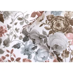 Leen Bakker Dekbedovertrek Nova bloemen - wit/roze - 240x200/220 cm Hot