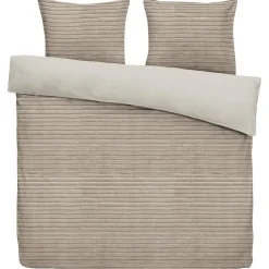 Byrklund Dekbedovertrek Pluch Lines - zand - 240x220 cm