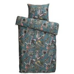 Leen Bakker Dekbedovertrek Sophia bloemen - blauw - 140x200/220 cm