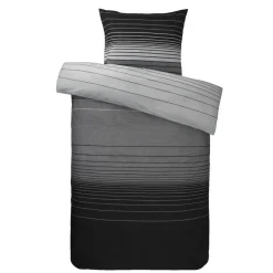 Leen Bakker Dekbedovertrek Stockholm - antraciet - 140x200/220 cm New
