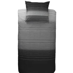 Leen Bakker Dekbedovertrek Stockholm - antraciet - 140x200/220 cm New