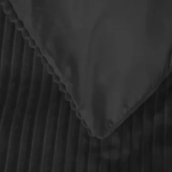 Sleeptime Dekbedovertrek Teddy Rib 200x220 – Fluweelzacht & Knus Design - Zwart Online