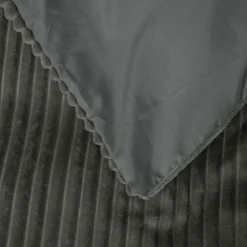 Sleeptime Dekbedovertrek Teddy Rib 240x220 – Fluweelzacht & Knus Design - Grijs Sale