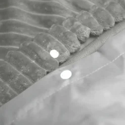 Sleeptime Dekbedovertrek Teddy Rib 240x220 – Fluweelzacht & Knus Design - Grijs Sale