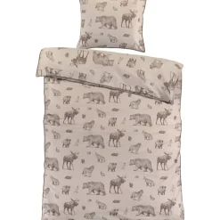 Leen Bakker Dekbedovertrek Thomas - zand - 140x200 cm New