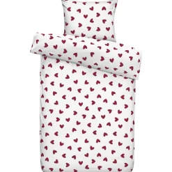 Leen Bakker Dekbedovertrek Wies - wit/rood - 140x200/220 cm Discount