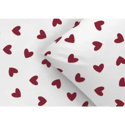 Leen Bakker Dekbedovertrek Wies - wit/rood - 140x200/220 cm Discount