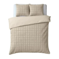 Sleeptime Dekbedovertrek 240x220 – Furry Check Design & Zacht Warm Fleece Clearance