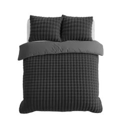 Sleeptime Dekbedovertrek 240x220 – Pompom Design & Warm Flanel Fleece - Antraciet Online