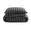 Sleeptime Dekbedovertrek 140x220 – Pompom Design & Warm Flanel Fleece - Antraciet Online