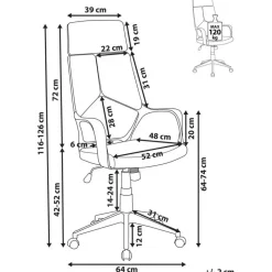 Leen Bakker DELIGHT - Bureaustoel - Taupe - Kunstleer Discount