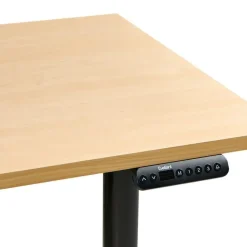 Leen Bakker DESTINAS - Elektr bureau - Zwart/Lichtbruin - 180 x 72 cm - Vezelplaat Best