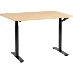 Leen Bakker DESTINAS - Sta-bureau - Zwart/Lichtbruin - 120 x 72 cm - Vezelplaat