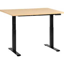 Leen Bakker DESTINES - Elektr bureau - Zwart/Lichtbruin - 120 x 60 cm - Vezelplaat Sale