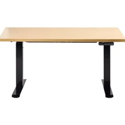 Leen Bakker DESTINES - Elektr bureau - Zwart/Lichtbruin - 120 x 60 cm - Vezelplaat Sale