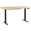 Leen Bakker DESTINES - Elektr bureau - Zwart/Lichtbruin - 180 x 72 cm - Vezelplaat Discount