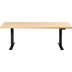 Leen Bakker DESTINES - Elektr bureau - Zwart/Lichtbruin - 180 x 72 cm - Vezelplaat Discount
