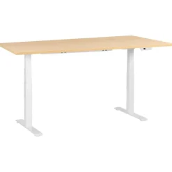 Leen Bakker DESTINES - Elektr bureau - Wit/Lichtbruin - 180 x 72 cm - Vezelplaat New