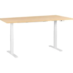 Leen Bakker DESTINES - Elektr bureau - Wit/Lichtbruin - 180 x 72 cm - Vezelplaat New