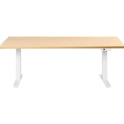 Leen Bakker DESTINES - Elektr bureau - Wit/Lichtbruin - 180 x 72 cm - Vezelplaat New