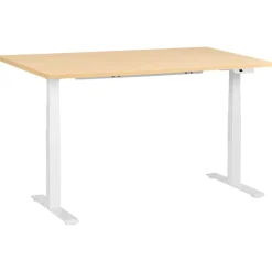 Leen Bakker DESTINES - Elektr bureau - Wit/Lichtbruin - 160 x 72 cm - Vezelplaat Clearance