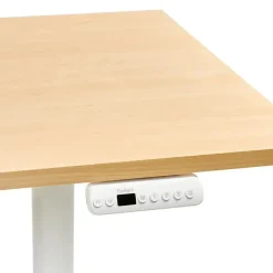 Leen Bakker DESTINES - Elektr bureau - Wit/Lichtbruin - 160 x 72 cm - Vezelplaat Clearance