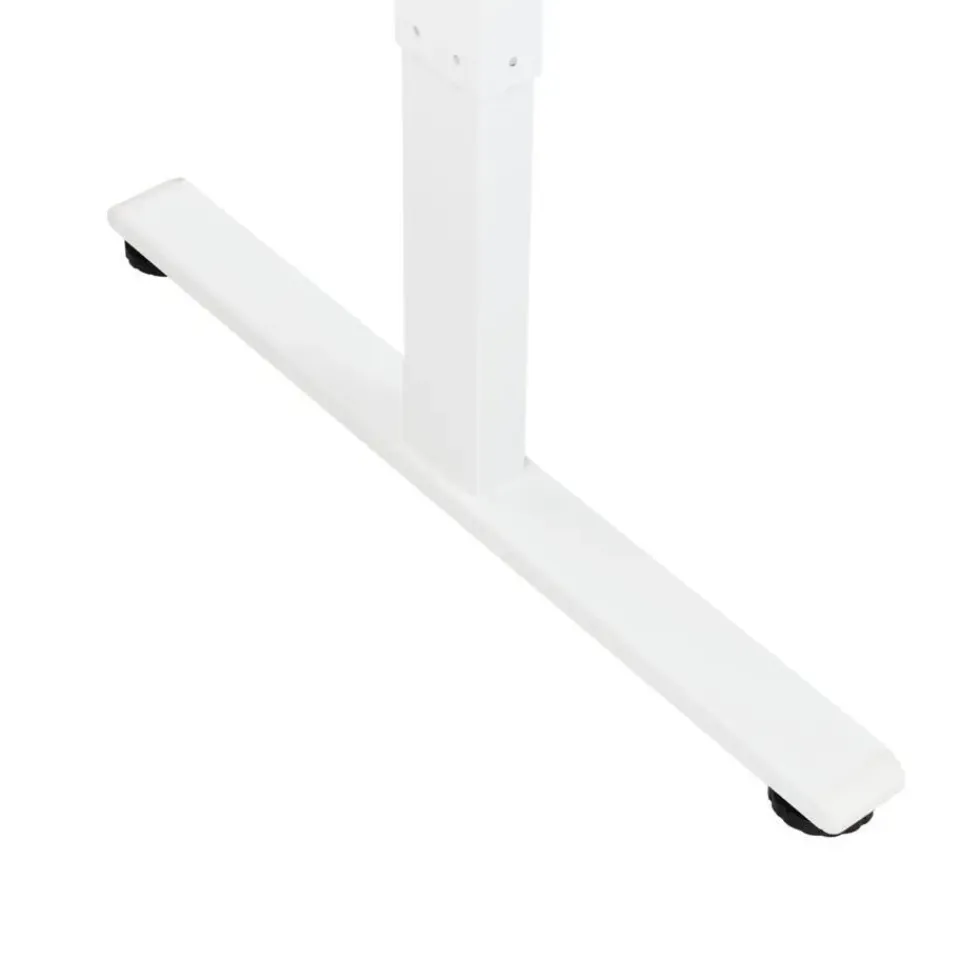 Beliani DESTINES - Elektrisch bureau - Wit/Zwart - Rechtszijdig - Vezelplaat Discount