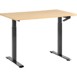 Leen Bakker DESTINES - Sta-bureau - Zwart/Lichtbruin - 120 x 72 cm - Vezelplaat Sale