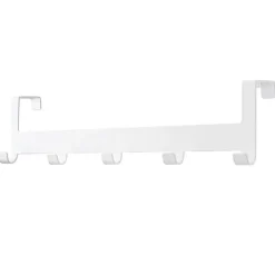 ACAZA Deurkapstok - met 5 haken - metaal - wit Online