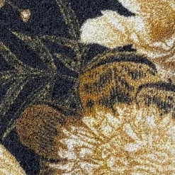 Vica International Deurmat Golden Bouqet antraciet - 40x60 cm