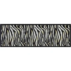 Vica International Deurmat Zebra antraciet/beige - 50x150 cm