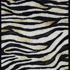 Vica International Deurmat Zebra antraciet/beige - 50x150 cm