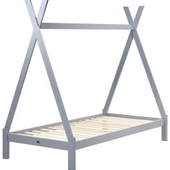 Beliani DEVAY - Kinderbed - Grijs - 90 x 200 cm - Grenenhout Discount