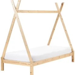 Beliani DEVAY - Kinderbed - Lichtbruin - 90 x 200 cm - Grenenhout Hot